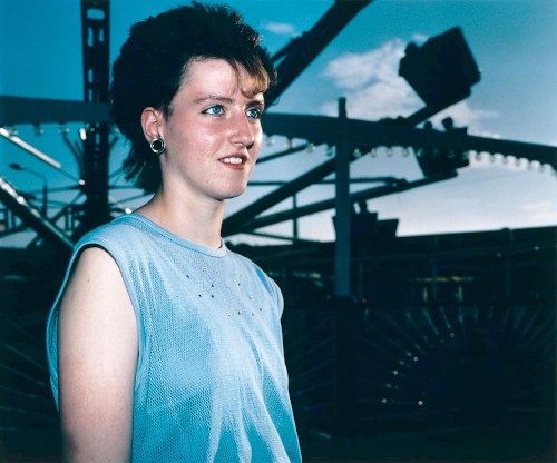 Mädchen vor Karussell, Leipzig 1985